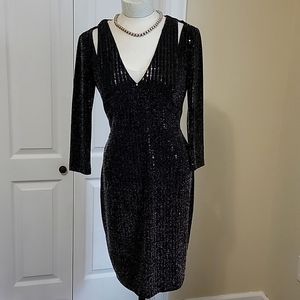 Calvin Klein❤️Host Pick Black Sequined Cocktail Dress